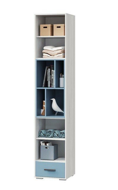 Шкаф для книг Стич серо-голубого цвета - купить Книжные шкафы по цене 14933.0