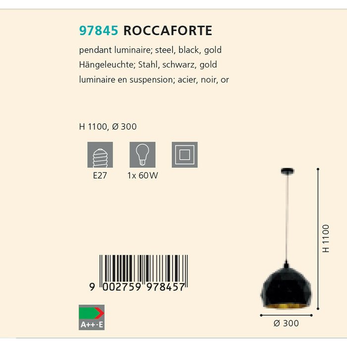 Люстра Eglo Roccaforte 97845 - лучшие Подвесные светильники в INMYROOM