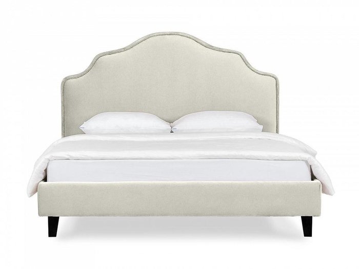 Кровать Queen II Victoria L 160х200 молочного цвета с ножками черного цвета - купить Кровати для спальни по цене 56810.0