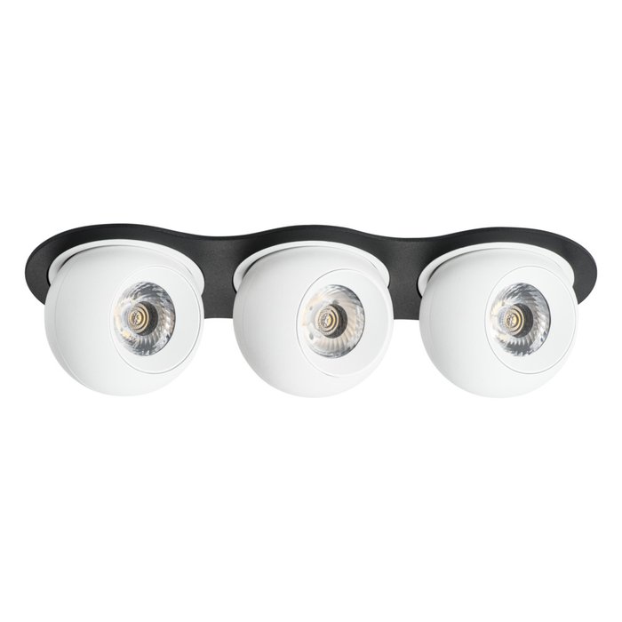 Светильник INTERO LED 9W*3 850LM*3 24G ЧЕРНЫЙ/БЕЛЫЙ 3000K (217637+217062+217062+217062) - лучшие Встраиваемые споты в INMYROOM Светильник INTERO LED 9W*3 850LM*3 24G ЧЕРНЫЙ/БЕЛЫЙ 3000K (217637+217062+217062+217062) - лучшие Встраиваемые споты в INMYROOM