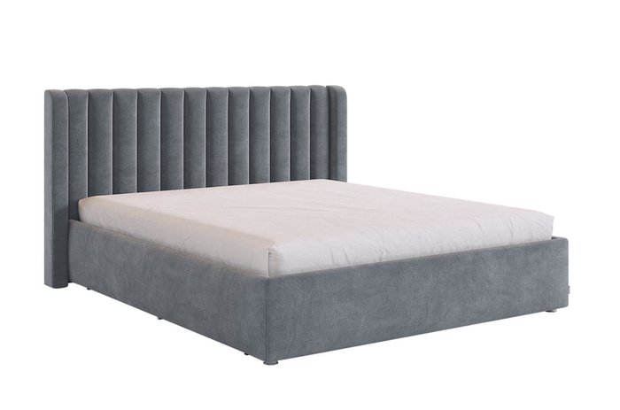 Кровать без подъемного механизма Ева 160х200 темно-серого цвета