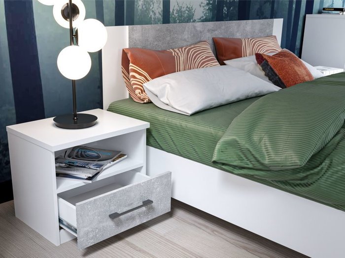 Спальня Аврора белого цвета - лучшие Спальные гарнитуры в INMYROOM