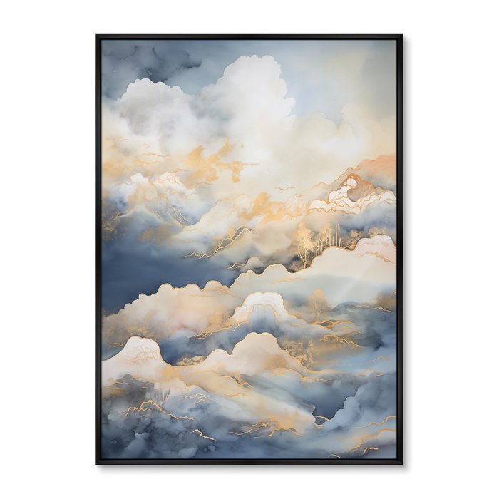 Репродукция картины Clouds over the mountains, No 2, 2024г.