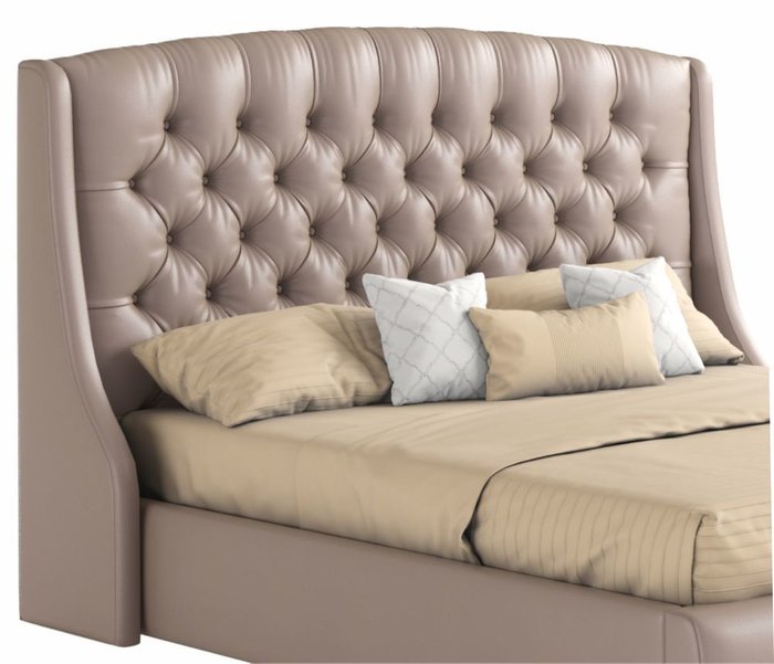 Кровать Стефани 140х200 с подъемным механизмом цвета капучино - лучшие Кровати для спальни в INMYROOM