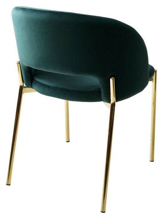 Стул Agnes зеленого цвета на золотых ножках - лучшие Обеденные стулья в INMYROOM