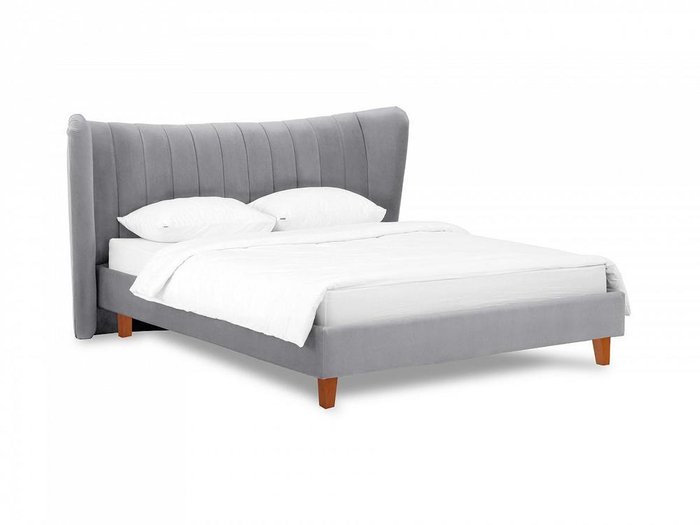 Кровать Queen II Agata L 160х200 серого цвета