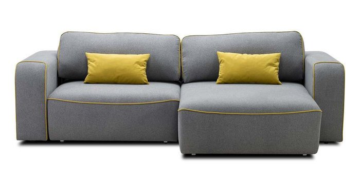 Угловой диван-кровать Тулон желто-серого цвета - купить Угловые диваны по цене 49770.0