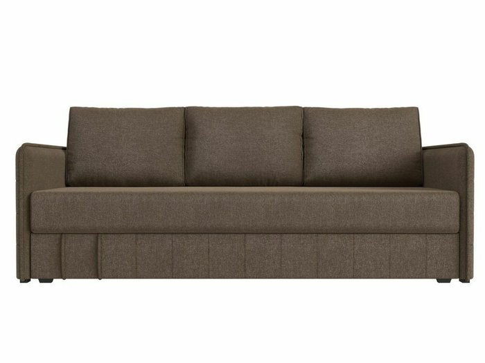 Диван-кровать Слим коричневого цвета с пружинным блоком - купить Прямые диваны по цене 47999.0