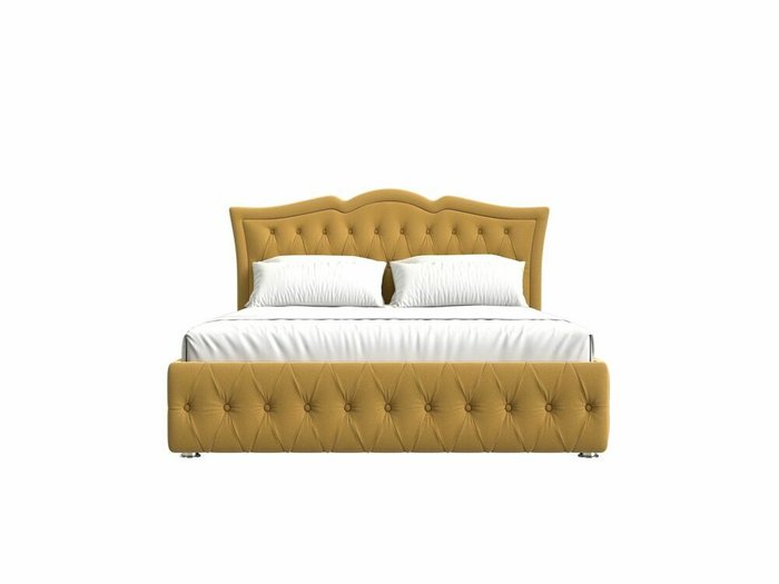 Кровать Герда 180х200 желтого цвета с подъемным механизмом - купить Кровати для спальни по цене 89999.0