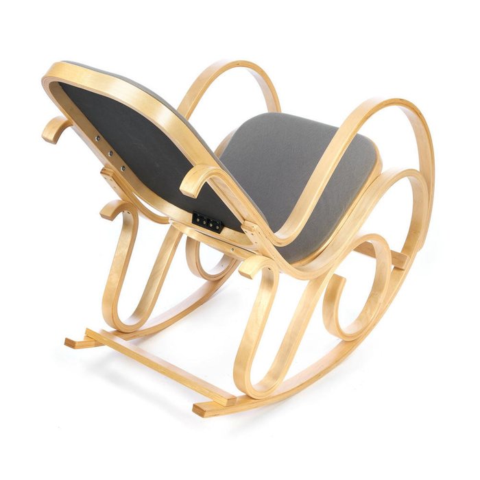 Кресло-качалка серо-бежевого цвета - купить Интерьерные кресла по цене 10080.0