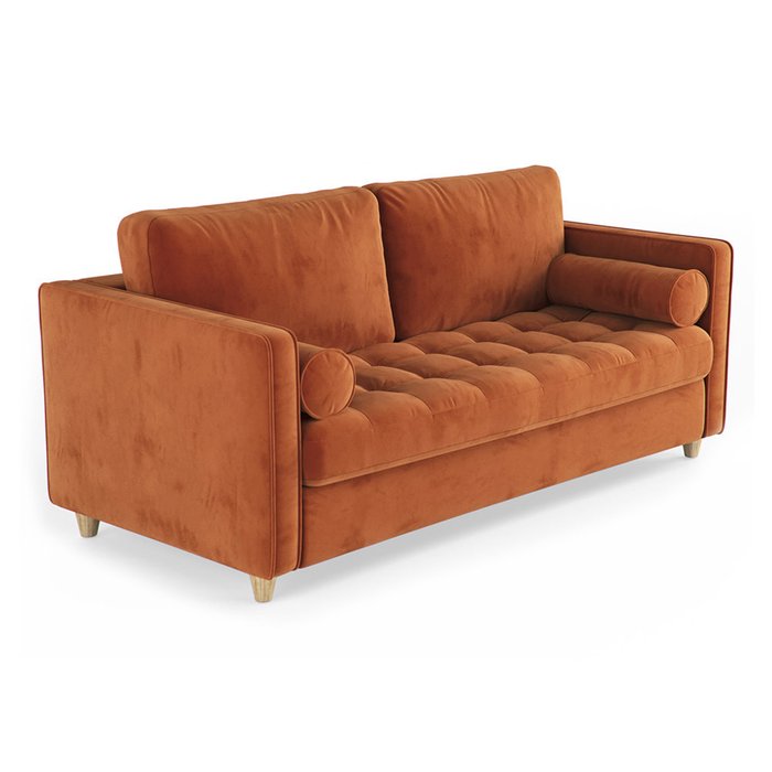Трехместный диван Scott MT оранжевого цвета - купить Прямые диваны по цене 55300.0