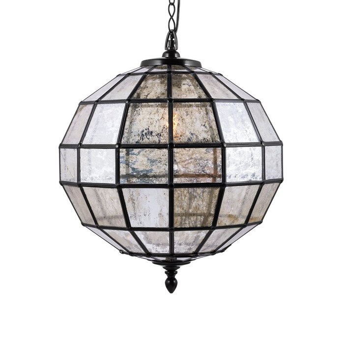 Подвесной светильник Luna с плафоном из металла и стекла