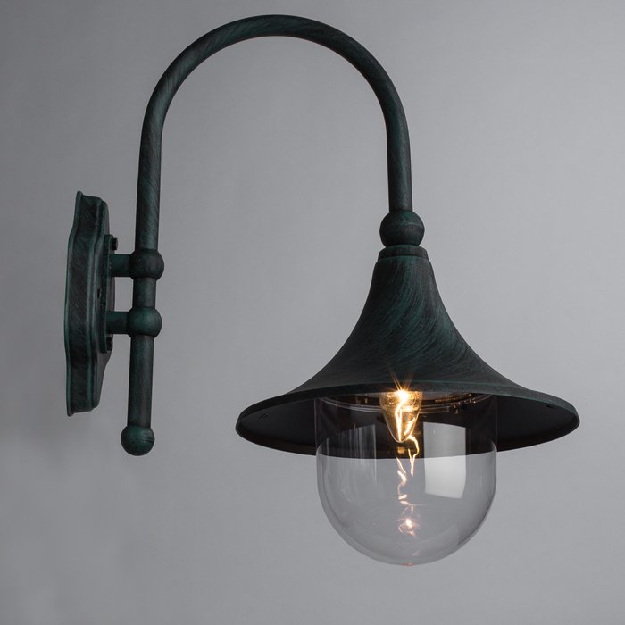 Уличный настенный светильник Malaga из металла и стекла - купить Настенные уличные светильники по цене 6990.0