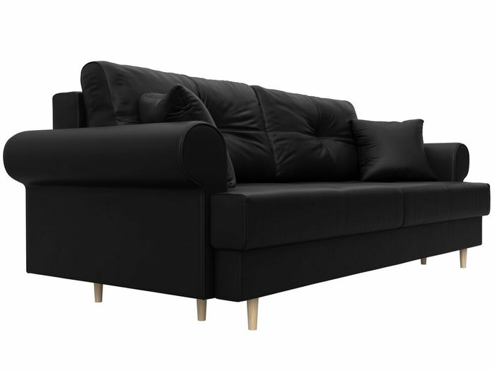 Диван-кровать Сплин черного цвета (экокожа) - лучшие Прямые диваны в INMYROOM
