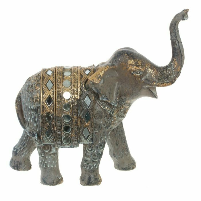 Фигурка декоративная Слон золотого цвета
