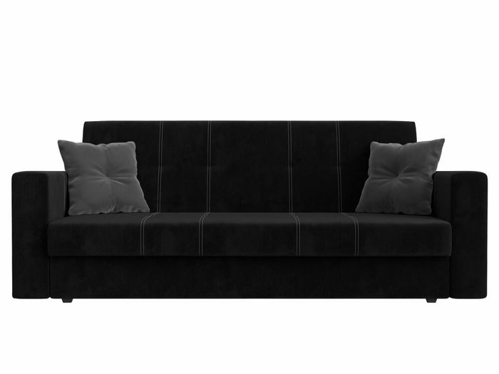 Диван-кровать Лига 016 черного цвета  - купить Прямые диваны по цене 25999.0