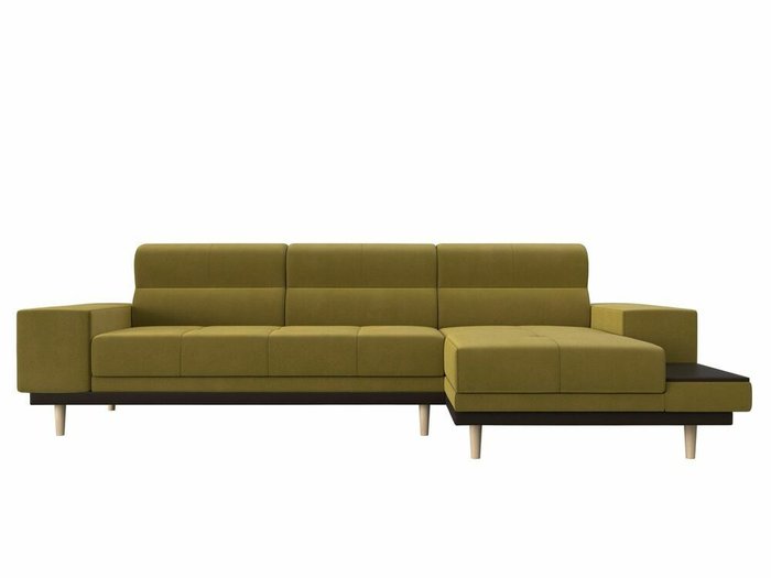 Угловой диван-кровать Леонардо желтого цвета правый угол - купить Угловые диваны по цене 46999.0
