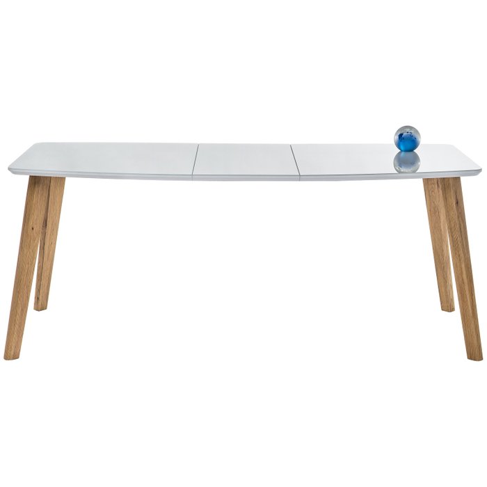 Раздвижной обеденный стол Серсея белого цвета - лучшие Обеденные столы в INMYROOM