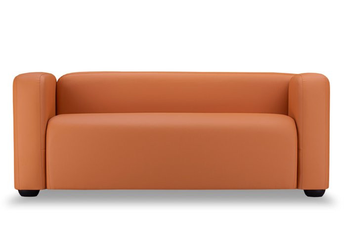 Прямой диван Квадрато стандарт оранжевого цвета - купить Прямые диваны по цене 46860.0