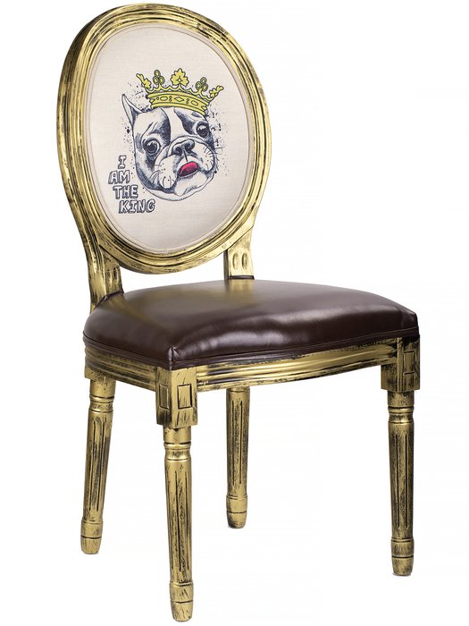 Стул Французский бульдог коричневого цвета - купить Обеденные стулья по цене 22560.0