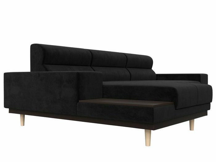 Угловой диван-кровать Леонардо черного цвета левый угол - лучшие Угловые диваны в INMYROOM