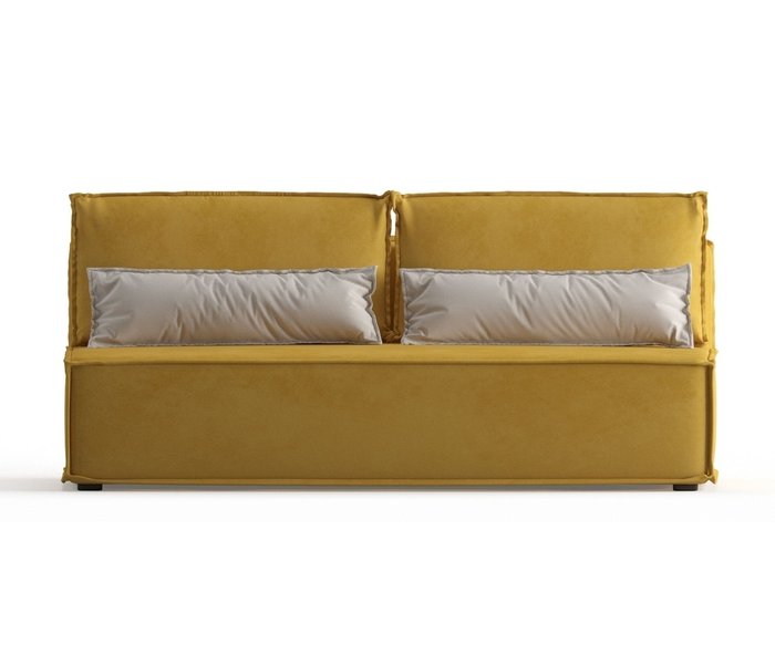 Диван-кровать Ли Рой Лайт в обивке из велюра желтого цвета - купить Прямые диваны по цене 26250.0