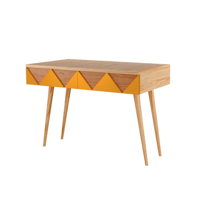 Консоль Woo Desk с узором горчичного цвета Консоль Woo Desk с узором горчичного цвета