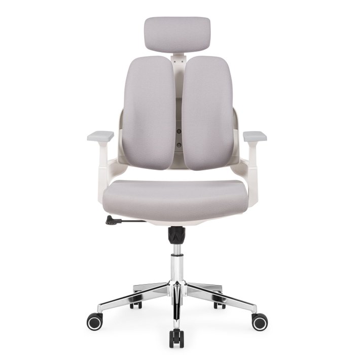 Офисное кресло Hiba серо-белого цвета - лучшие Офисные кресла в INMYROOM