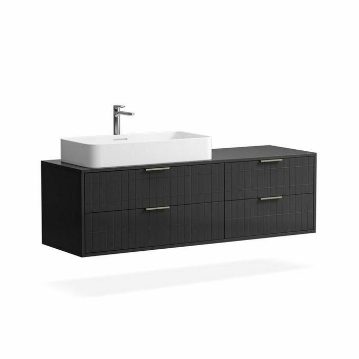 Тумба для ванной Private WPR 156 черного цвета подвесная Тумба для ванной Private WPR 156 черного цвета подвесная