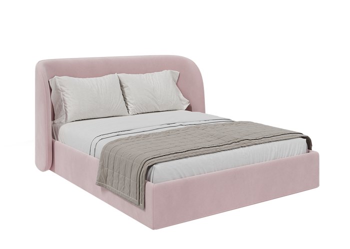 Кровать Classic 160х200 розового цвета с подъемным механизмом