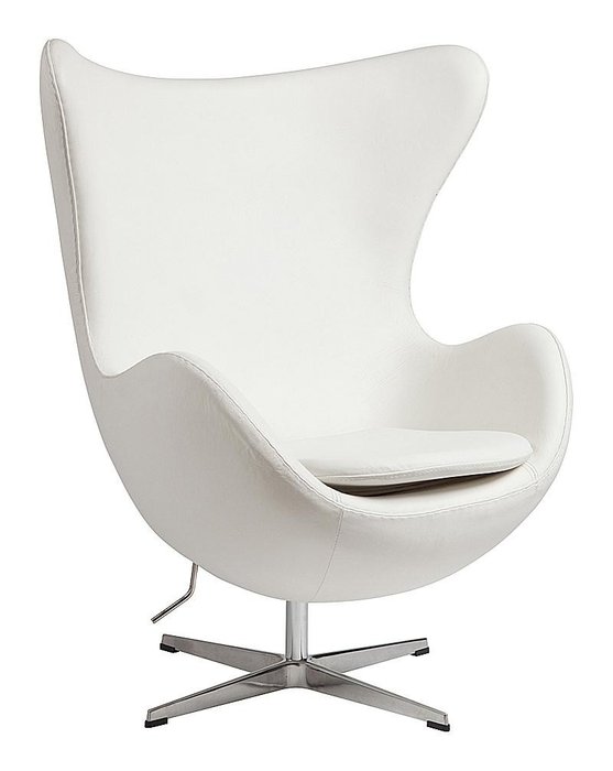 Кресло Egg Chair Белая Кожа Класса Премиум - купить Интерьерные кресла по цене 170800.0