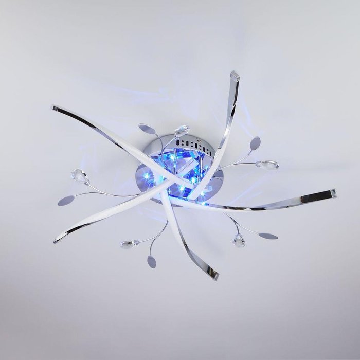 Светодиодный потолочный светильник с пультом 90126/5 хром - купить Потолочные люстры по цене 14000.0