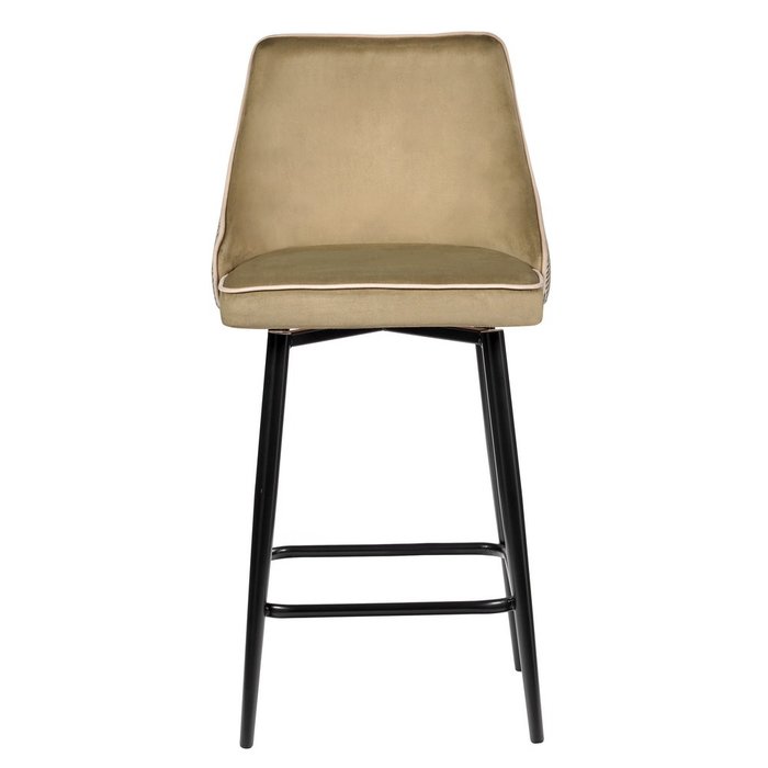 Стул полубарный Dave светло-коричневого цвета с поворотным механизмом - купить Барные стулья по цене 14290.0