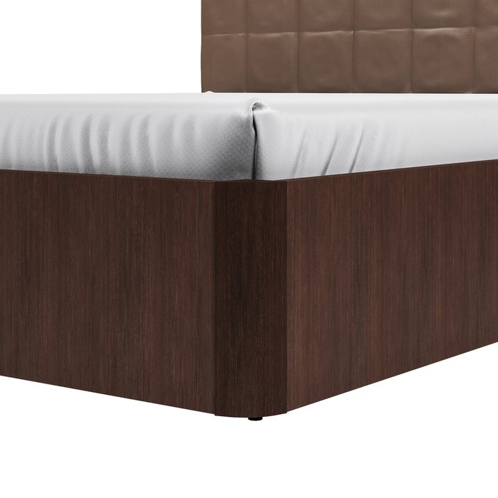 Кровать Магна 180х200 с коричневым изголовьем и подъемным механизмом  - лучшие Кровати для спальни в INMYROOM