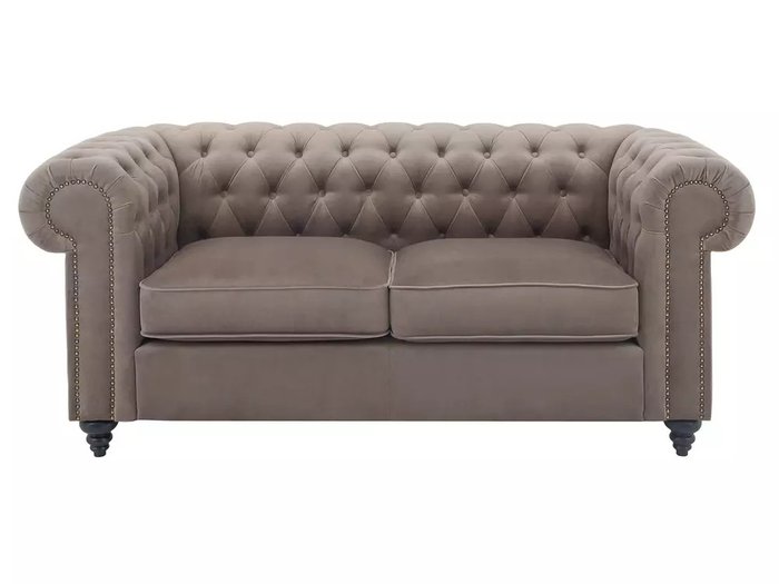 Диван Chester Classic серого цвета с черными ножками