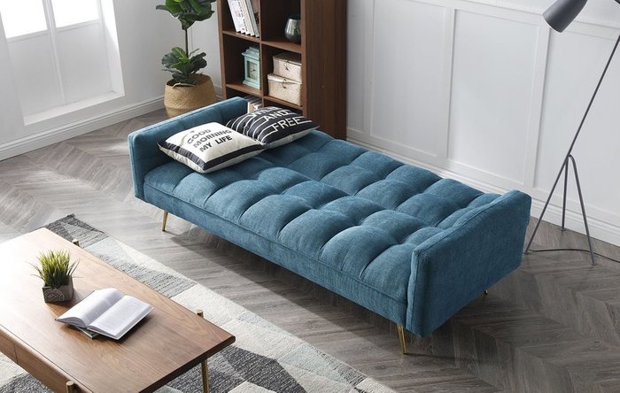 Диван-кровать Madrid синего цвета - купить Прямые диваны по цене 42090.0