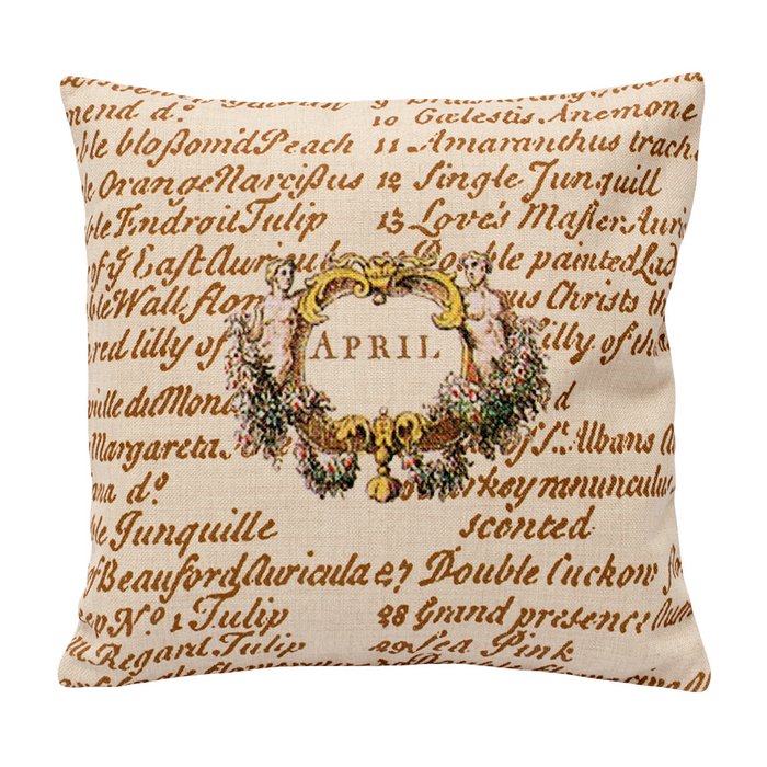 Декоративная подушка «12 месяцев цветения», версия Апрель - купить Декоративные подушки по цене 1800.0