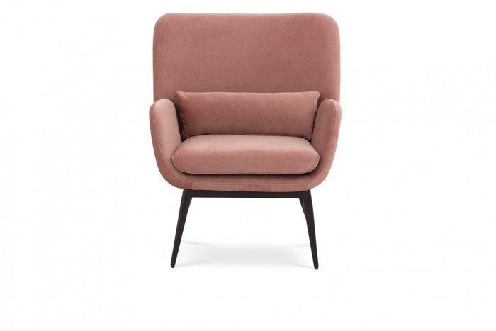 Кресло розового цвета с каркасом из дерева - купить Интерьерные кресла по цене 35288.0
