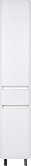 Шкаф-пенал Атлантика белого цвета - купить Пеналы для ванной комнаты по цене 29765.0
