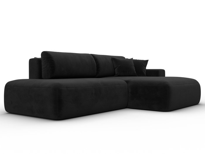 Угловой диван-кровать Лига 036 Модерн черного цвета правый угол - лучшие Угловые диваны в INMYROOM Угловой диван-кровать Лига 036 Модерн черного цвета правый угол - лучшие Угловые диваны в INMYROOM