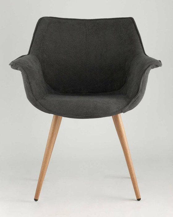 Стул Джулиан темно-серого цвета - лучшие Обеденные стулья в INMYROOM