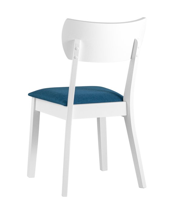 Стул обеденный Tomas White с сидением синего цвета - купить Обеденные стулья по цене 11490.0