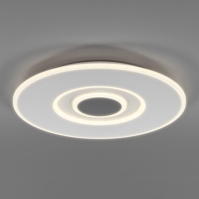 Потолочный светодиодный светильник с ПДУ 90219/1 белый/ серый Just