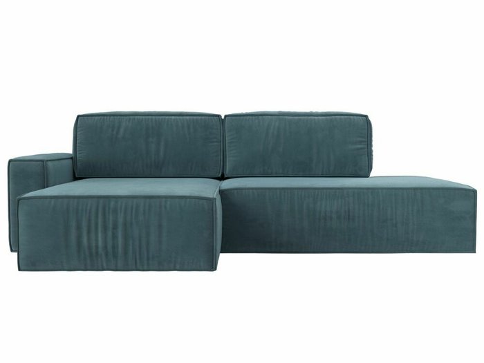 Угловой диван-кровать Прага модерн бирюзового цвета левый угол - купить Угловые диваны по цене 81999.0
