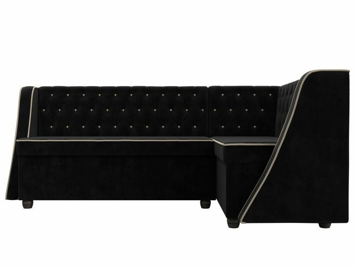 Кухонный угловой диван Лофт черного цвета правый угол - купить Угловые диваны по цене 50999.0