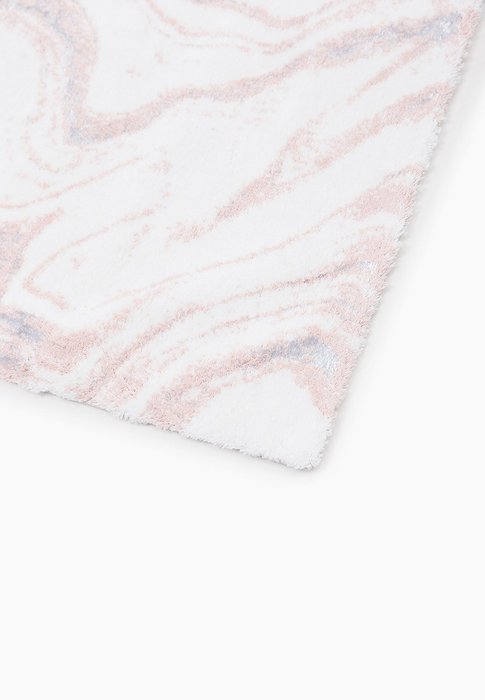 Ковер Dexter №2 70х120 бело-розового цвета - лучшие Коврики для ванной в INMYROOM