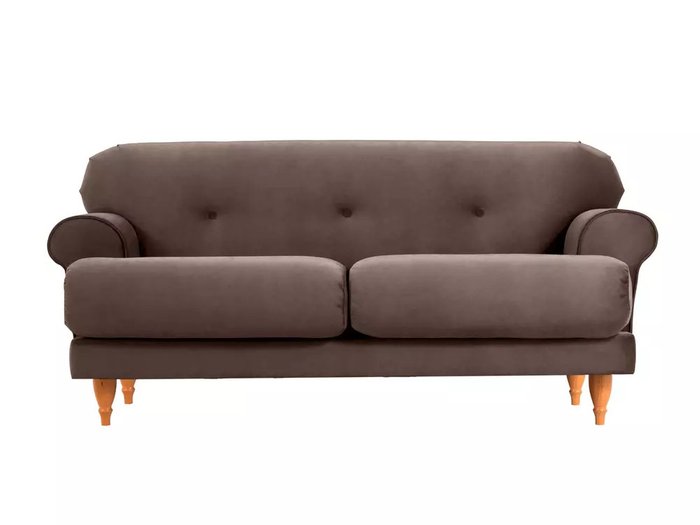 Диван Italia коричнево-бежевого цвета  - купить Прямые диваны по цене 54900.0
