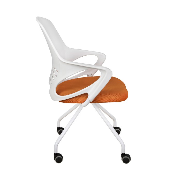 Кресло поворотное Indigo бело-оранжевого цвета - лучшие Офисные кресла в INMYROOM