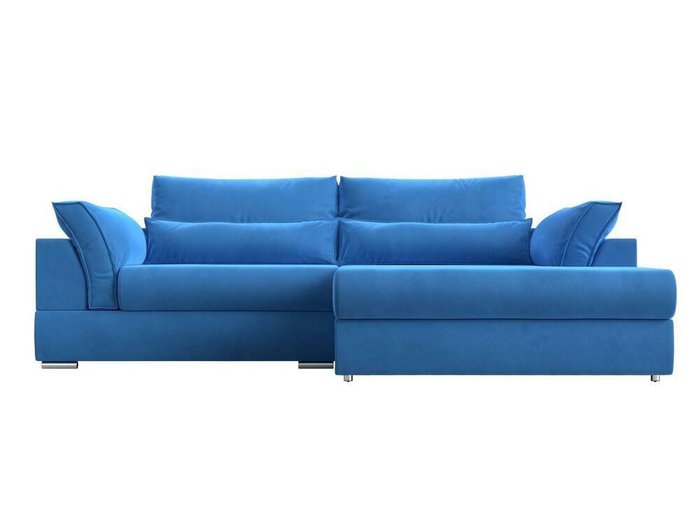 Угловой диван-кровать Пекин голубого цвета угол правый - купить Угловые диваны по цене 86999.0