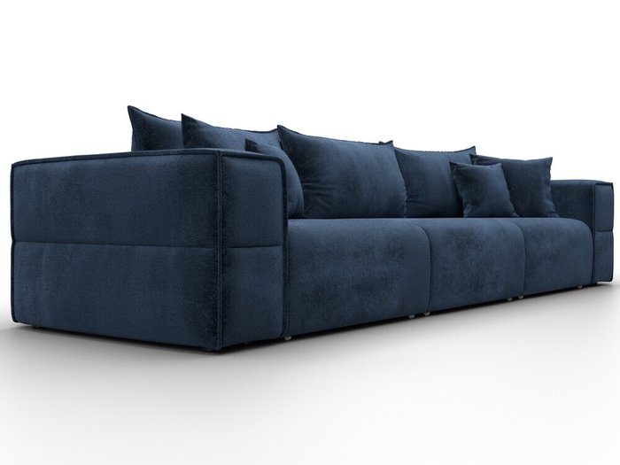 Диван-кровать Лига-058 Лонг темно-синего цвета - лучшие Прямые диваны в INMYROOM Диван-кровать Лига-058 Лонг темно-синего цвета - лучшие Прямые диваны в INMYROOM